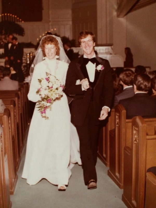 Mark and Kathy Rushing, Relationship Coach, on their wedding day